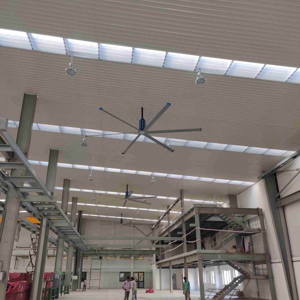 hvls fan for factory with noiseless operation