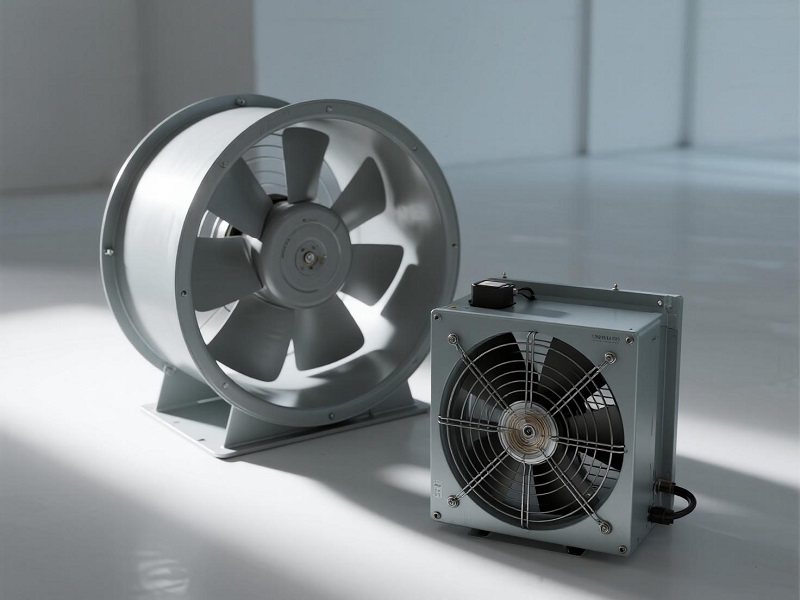 Industrial fan used in factory for high airflow and ventilation