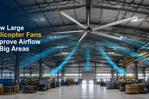 How Large Helicopter Fans Improve Airflow in Big Areas