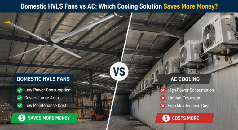 Domestic HVLS Fans vs AC: Which Cooling Solution Saves More Money?