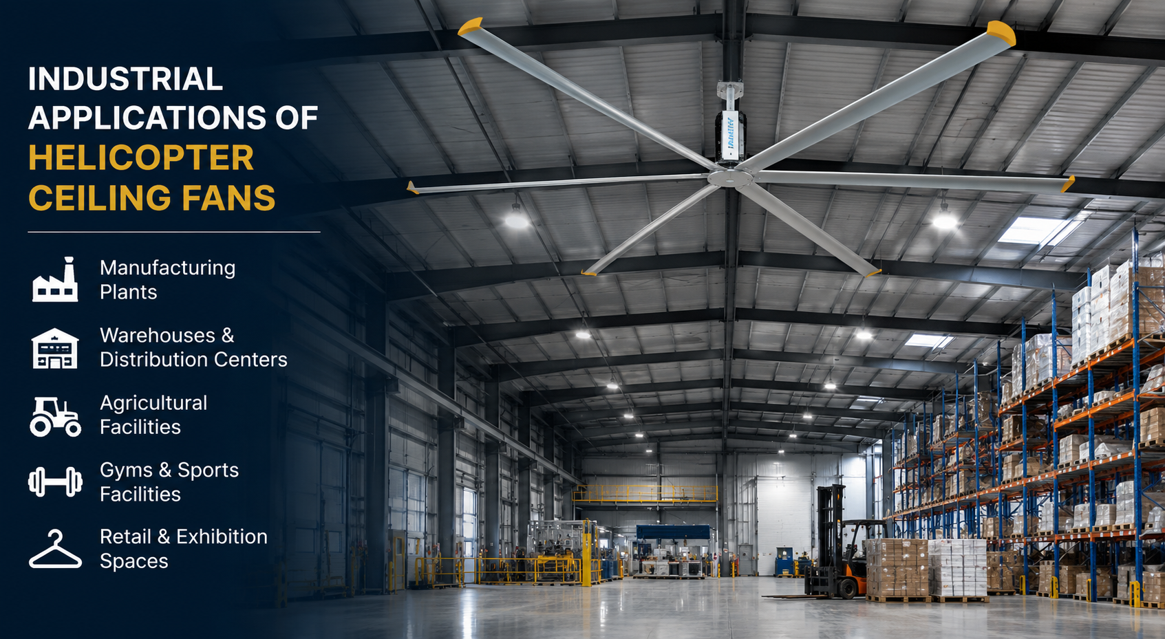 Industrial Applications of Helicopter Ceiling Fans 