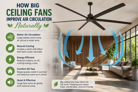How Big Ceiling Fans Improve Air Circulation Naturally