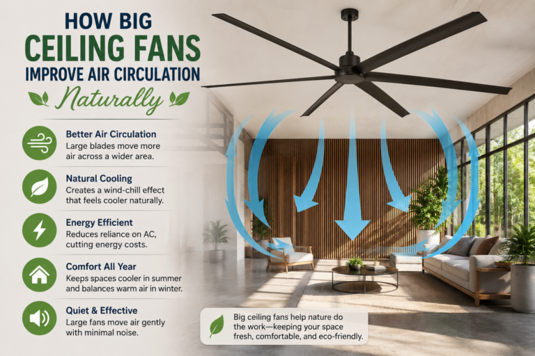 How Big Ceiling Fans Improve Air Circulation Naturally