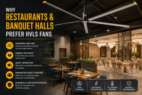 Why Restaurants and Banquet Halls Prefer HVLS Fans