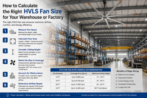 How to Calculate the Right HVLS Fan Size for Your Warehouse or Factory