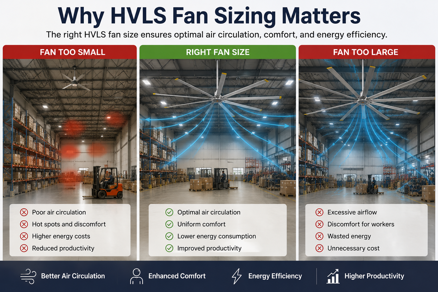 Why HVLS Fan Sizing Matters