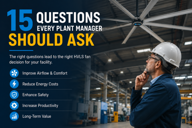 Before You Buy an HVLS Fan, Read This: 15 Questions Every Plant Manager Should Ask Suppliers