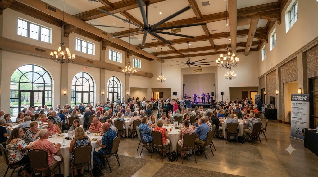Helicopter Fans for Temples & Large Halls: Comfort for Big Gatherings How These Fans Improve Comfort in Banquet and Community Halls