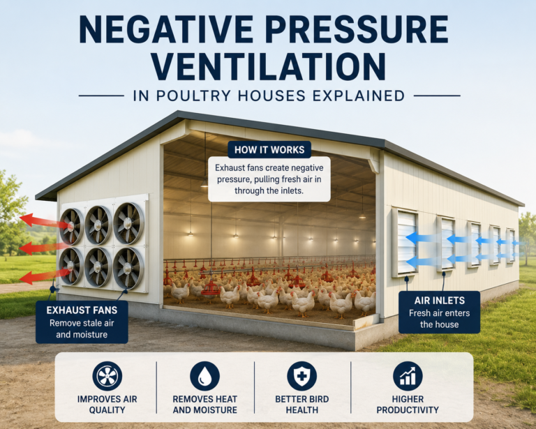 Negative Pressure Ventilation in Poultry Houses Explained