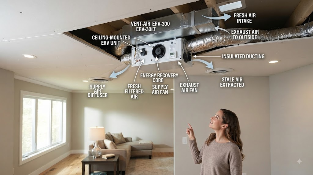 Understanding the Basics: What Exactly Is a Ceiling-Mounted ERV?