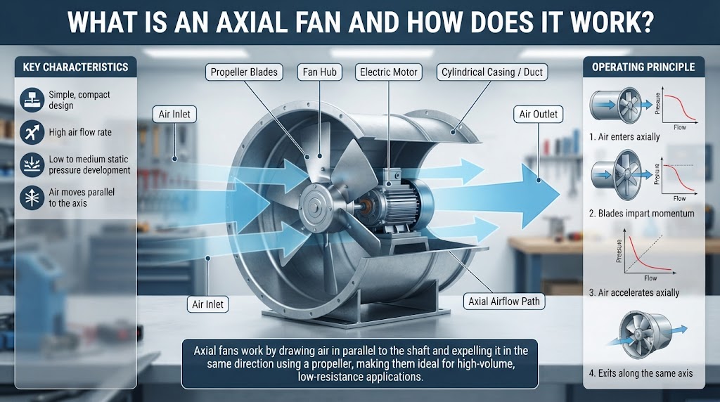 How Do Mixed-Flow Inline Fans Differ from Axial Fans? What Is an Axial Fan and How Does It Work?