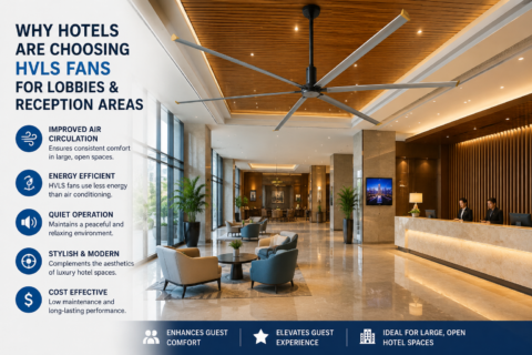 Why Hotels Are Choosing HVLS Fans for Lobbies & Reception Areas