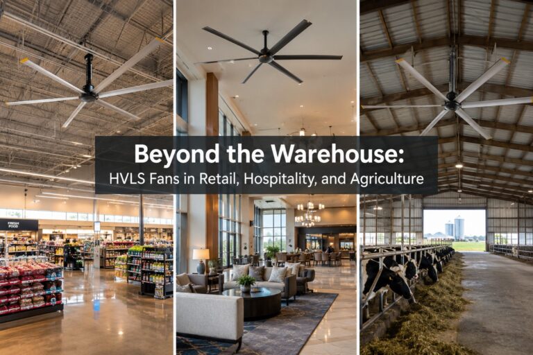 Beyond the Warehouse: HVLS Fans in Retail, Hospitality, and Agriculture