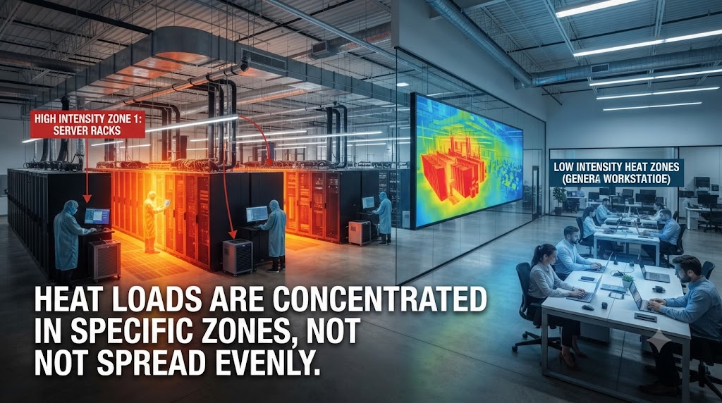 Heat Loads Are Concentrated in Specific Zones, Not Spread Evenly