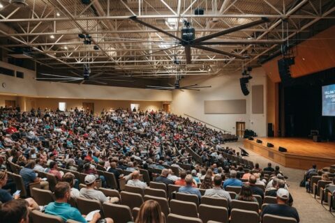 How HVLS Fans Keep Large Auditoriums Cool and Quiet
