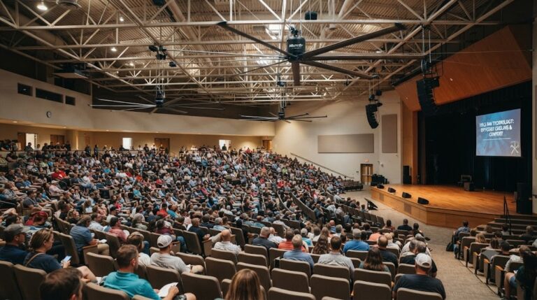 How HVLS Fans Keep Large Auditoriums Cool and Quiet