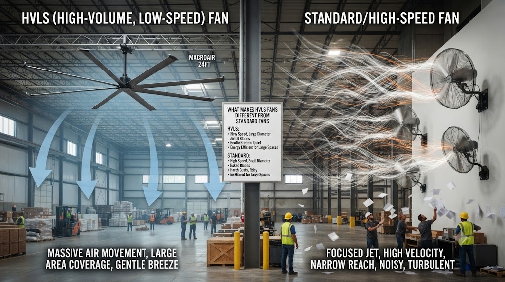 What Makes HVLS Fans Different From Standard Fans