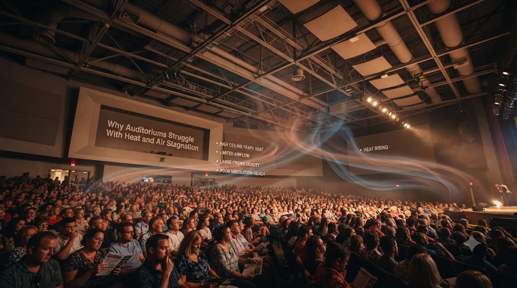 Why Auditoriums Struggle With Heat and Air Stagnation